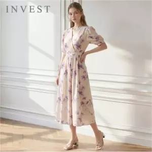 [인베스트] 수채화 나염 랩 스타일 원피스_IN6M1OP3851