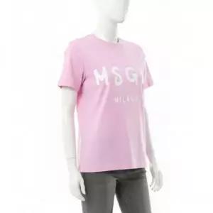 MSGM MUST IT_엠에스지엠 26SS 브러쉬드 로고 숏 슬리브 코튼 저지 티셔츠 4041MDM510 267002 13)