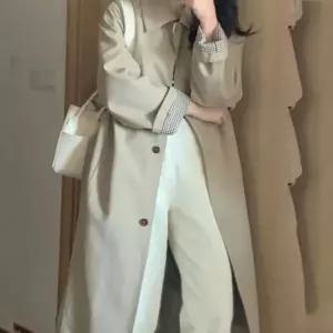 [하프클럽/]카라 봄 가을 롱코트 바바리 트렌치 외투 아우터