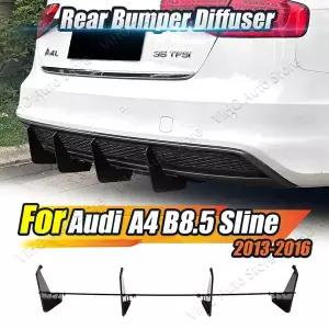 아우디 A4 B8.5 S라인 S4 2013 2014 4 핀 자동차 리어 범퍼 디퓨저 튜닝 스포일러 스플리터 디퓨저 바디 키