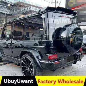 벤츠 호환 G 클래스 W463 W464 G63 G500 G350 G550 년 이후 ABS 자동차 리어 루프 윙 스포일러 글로시 블랙