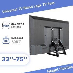 범용 TV 대형 스탠드 대부분의 높이 조절 가능 베이스 MAX 75 VESA 600x400mm 다리 110lbs