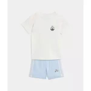 매장정품 ADIDAS 아디다스 KIDS X 디즈니 쇼츠 티셔츠 세트 인펀트 - 화이트 KE0477 1549709