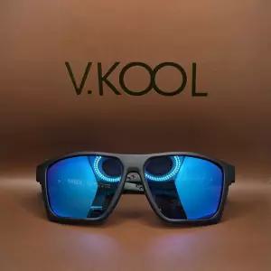 [오늘출발] 브이쿨 선글라스 VK2007 올블랙 / 블루미러 편광렌즈 VKOOL 스포츠 고글 낚시 러닝 운전 등산
