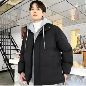 페이크 후드 두툼 다운 경량 숏 패딩 점퍼 (23707747)
