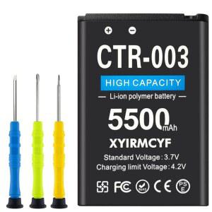 XYIRMCYF 5500mAh CTR003 배터리, (신규 업그레이드) CTR-003 닌텐도 3DS 2DS와 호환되는 대용량 배터리 - 툴 키트 포함