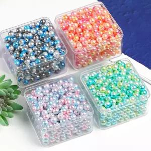 오로라 파스텔 멀티구슬 비즈공예 DIY 팔찌 목걸이 악세사리 비즈재료 500g