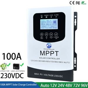 브라질  MPPT 100A 230VDC 태양 전지 패널 충전 컨트롤러 60A 80A PV 레귤레이터 RS485 WIFI 모니터 12V ~