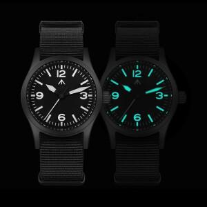밀리타도 뉴 ML05 36912 쿼츠 시계 PVD 블랙 케이스 VH31 발광 BGW9 AR 사파이어 10Bar 방수 38mm 손목시계