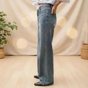 여성 빈티지 워시 일자핏 데님바지 Y2K 팬츠 구제