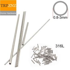 316L 스테인레스 스틸 모세관 파이프 미세 튜브 0.8-3mm OD 50cm 길이 금속 보석 프레임에 대한 부식 방지