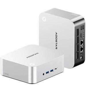 AOOSTAR MACO AMD R7 PRO 8845HS 미니 5.1GHz, LAN 데스크탑 최대 없음) 베어본((8C/16T, 8K 6/Oculink 780M PC 2.5G/듀얼 USB4/Wi-Fi 컴퓨터/듀얼 디스플레이 Radeon RAM/SSD/OS