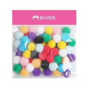 B1 칼라혼합 폼폼이(10mm/15mm.30mm) 폼폼이 칼라솜폼폼 방울 만들기 DIY