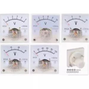 91C4 DC 전압계 아날로그 패널 전압 측정기 기계식 포인터 유형 볼트 테스터 5V/10 DC30V