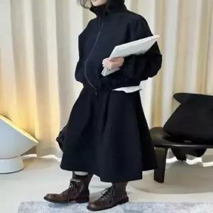 여성용 스커트 모직 롱 트렌디 아이템 정장 꽃봉오리 슬림핏 A라인 HT1