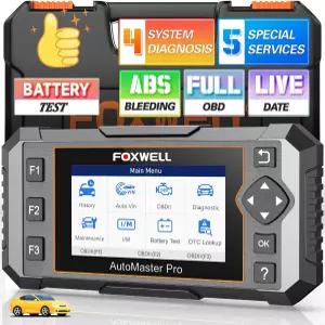 2026 FOXWELL NT614 엘리트 OBD2 스캐너 5개 재설정 ABS 출혈 SAS 보정 오일 EPB 스로틀 코드 리더 스캔