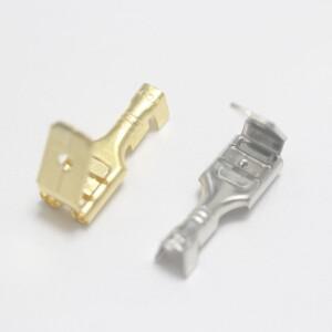 10세트 6.3mm 압착 단자 스플라이스 남성-여성 2 in 1 스페이드 커넥터 단자(0.3-1.5mm2 케이블용)