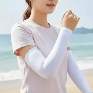 자외선 차단 쿨토시 화이트 썸머 여름용 냉감 토시 팔보호대
