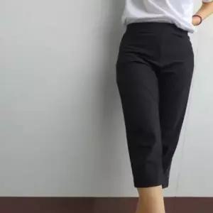 [텐바이텐][홍은]여성 여름 밴딩 운동복 츄리닝 7부 팬츠 바지 블랙