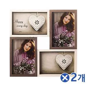[골드스마일]TBZ 갤러리형 인테리어 우드 사진액자x2개 아기방액자 거실액자