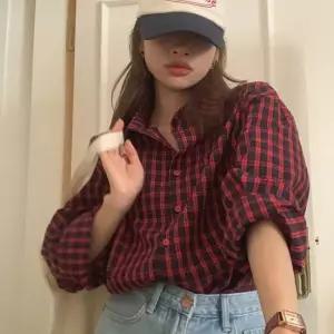 친절한탄씨 WL 데일리 체크 패턴 캐주얼 레드 네이비 남방 베이직 셔츠 체크셔츠 데일리셔츠 레드남방