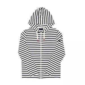 세인트제임스 2288 ECRU MARINE 콜레빌 스트라이프 여성 후드집업 585736Moony