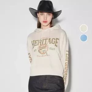 버커루 여성 루즈핏 아트웍 후드 긴팔 티셔츠 B243TS530P 585863Moony