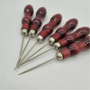수작업공구 가죽공예 송곳 나무핸들 타공 바늘 마킹 DIY 도구 가죽작업
