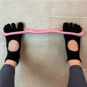 요가 필라테스 양말 논슬립 발가락 토삭스 블랙 여성 홈트레이닝 덧신 미끄럼방지