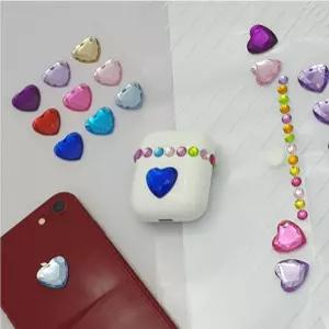 하트 보석 스티커 오로라 9P 폴꾸 다꾸 큐빅 다이어리 폰케이스 꾸미기