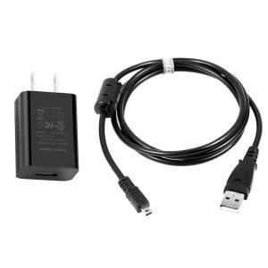 [미국배송] 니콘 쿨픽스 S6100용 카메라 내 USB AC 전원 어댑터 / 배터리 충전기 + PC 코드