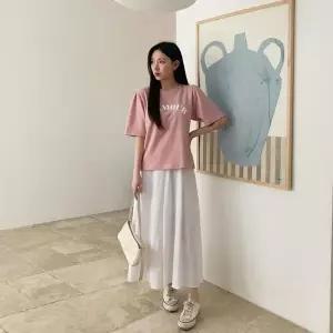 [하프클럽/셀러허브_여성트랜드패션]여자 나일론 뒷밴딩 투 핀턱 플레어 롱