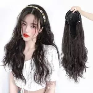[골드스마일]여성 머리띠 긴가발 부분가발 헤어밴드 패션 촬영소품