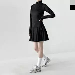 [하프클럽/셀러허브_여성트랜드패션]여자 슬림핏 집업 자켓 일체형 스커트