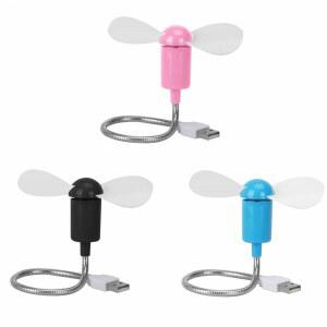 데스크탑 PC용 미니 모바일 USB 전원 냉각 팬 플렉시블 넥 공기 송풍기 노트북 태블릿 3팩 핑크 / 블랙