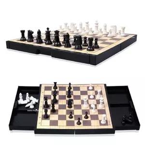 (튼튼)자석놀이 체스290mm x 285mm 보드게임 휴대용 접이식판 체스 폴더형