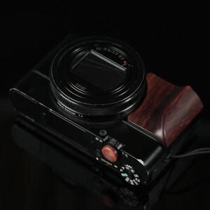 소니 RX100 M6 M7 M5 M4 카메라 액세서리 용 목재 나무 카메라 셔터 릴리즈 Butoon 핸드 그립