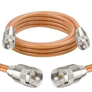 XRDS - UHF 남성 PL259 커넥터가 있는 RF 6FT RG8X 동축 케이블, 솔리드 구리 코어, 브레이드 실드, 햄 라디오, HF 라디오 및 통신 장치용 CB 케이블