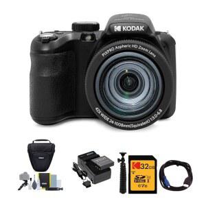 32GB SD 카드 홀스터 케이스 및 액세서리 키트 배터리 충전기 케이블 삼각대가 포함된 PIX AZ425 아스트로 20MP 디지털 카메라(블랙) 번들(6개 품목)