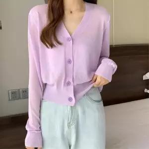 여성 간절기 여쿨 파스텔 시스루 브이 가디건 룩북 (39784369A)