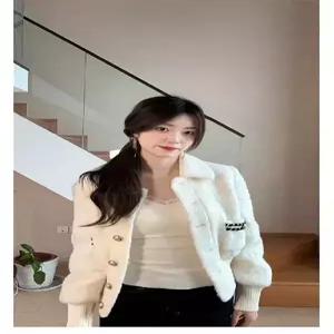 여사친 모피 코트 트렌디 초봄 거예쁜천금감 도톰 아이템 여 스웨이드 상의 HT1