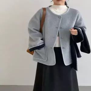 여친 트렌디 아이템 코트 모피 리버시블 양털 HT1