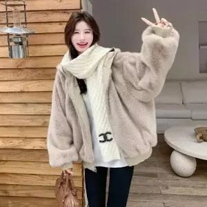 연두 여사친 트렌디 아이템 코트 모피 리버시블 스웨이드 기모 도톰 야상 HT1
