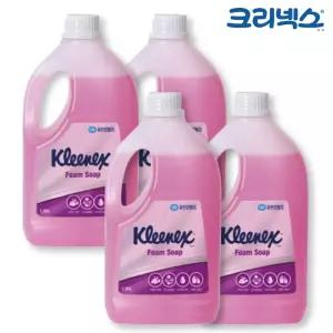 (튼튼)크리넥스 핸드워시 폼 솝 로즈라일락향 1.95L x 4개손세정제 물비누 거품형