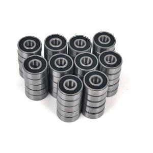 608 2RS 베어링, 50팩 8x22x7mm RS 볼 베어링 그리스 씰 어셈블리 롤러 스케이트보드 8mm 소형 이중 고무 밀봉 미니어처 딥 그루브