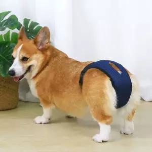 강아지 생리 기저귀 바지 통기성 메쉬 팬티 조절가능 WFHXK0D