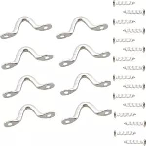 고정 카누 리깅에 적합한 나사가 있는 CXMTECH 8PCS M5 스테인리스 스틸 천장 후크 헤비 듀티 금속 아일렛