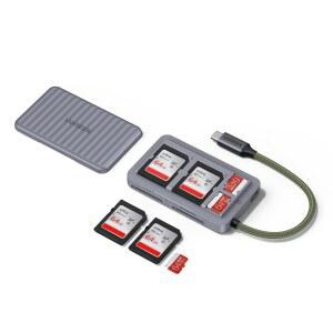 UGREEN USB C SD 카드 리더(SD 홀더 포함), 고속 메모리 리더 어댑터(4개의 수납 케이스 16 15, 삼성 갤럭시 등과 호환되는 카메라 SD/Micro 포함)