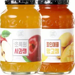 초록원 사과쨈 사과잼 1kg+파인애플망고 [mDA2E5B]