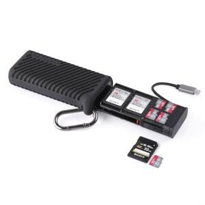 PGYTECH Create 고속 2-in-1 SD 카드 리더 어댑터 USB 3.1 Type-C UHS- 4.0 /Micro 및 카메라용 홀더(블랙, SD용)